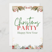 Grüne und rote Wasserfarbe frohe Weihnachten (Vorne/Hinten)