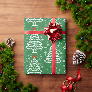Grüne und rote Weihnachten Geschenkpapier