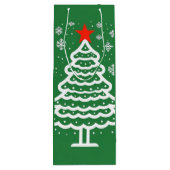 Grüne und rote Weihnachten Geschenktüte Für Weinflaschen (Rückseite)