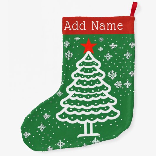 Grüne und rote Weihnachten Großer Weihnachtsstrumpf (Rückseite)