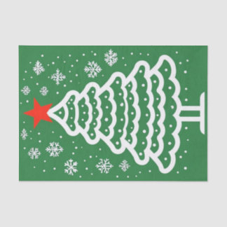 Grüne und rote Weihnachten Seidenpapier