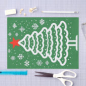 Grüne und rote Weihnachten Seidenpapier (Handwerk)