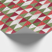 Grüne und rote Weihnachtsbäume Geschenkpapier (Ecke)