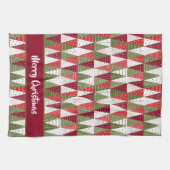 Grüne und rote Weihnachtsbäume Geschirrtuch (Horizontal)