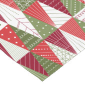 Grüne und rote Weihnachtsbäume Kurzer Tischläufer (Ecke)