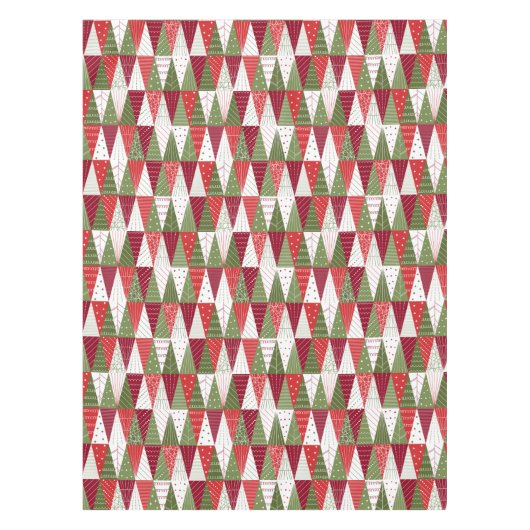 Grüne und rote Weihnachtsbäume Tischdecke (Vorderseite)