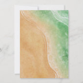 Grüne und sandige Küstenstrasse Hochzeit Einladung (Rückseite)