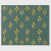 Grüne und schlanke Golden Geschenkpapier (Flach)