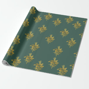 Grüne und schlanke Golden Geschenkpapier