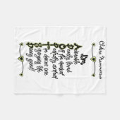 Grüne und schwarze adoptierte Fleece-Decke Fleecedecke (Vorderseite (Horizontal))