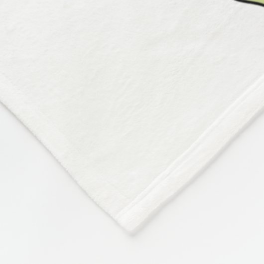 Grüne und schwarze adoptierte Fleece-Decke Fleecedecke (Ecke)