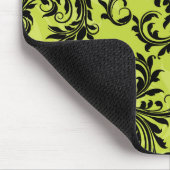 Grüne und schwarze blättrige Scroll-Mauspad Mousepad (Ecke)