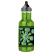 Grüne und schwarze Blume wie abstrakter Entwurf Edelstahlflasche (Rechts)