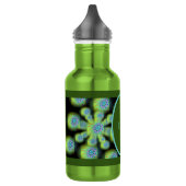 Grüne und schwarze Blume wie abstrakter Entwurf Edelstahlflasche (Links)