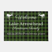 Grüne und schwarze Buffaloe-Karo Fußmatte (Vorderseite)