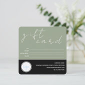 GRÜNE UND SCHWARZE BUSINESS-LOGO KUNDENGESCHENKART (Stehend Vorderseite)