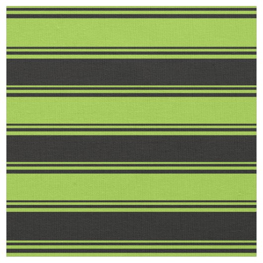 Grüne und schwarze farbige Linien Stoff (Nahaufnahme)