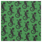 Grüne und schwarze Gecko-Lizard Stoff (Muster)