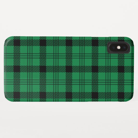 Grüne und schwarze, gemütliche Plaia Case-Mate iPhone Hülle (Rückseite (Horizontal))