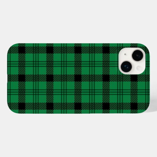 Grüne und schwarze, gemütliche Plaia Case-Mate iPhone Hülle (Rückseite (Horizontal))