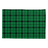 Grüne und schwarze, gemütliche Plaia Kissenbezug (Rückseite)