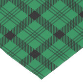 Grüne und schwarze, gemütliche Plaia Kurzer Tischläufer (Ecke)