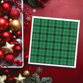 Grüne und schwarze, gemütliche Plaia Serviette