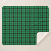 Grüne und schwarze, gemütliche Plaia Sherpadecke (Vorderseite (Horizontal))