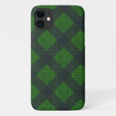 Grüne und schwarze geneigte Quadrate oder Schach Case-Mate iPhone Hülle (Rückseite)