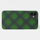 Grüne und schwarze geneigte Quadrate oder Schach Case-Mate iPhone Hülle (Rückseite (Horizontal))