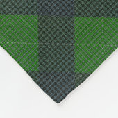 Grüne und schwarze geneigte Quadrate oder Schach Fleecedecke (Ecke)