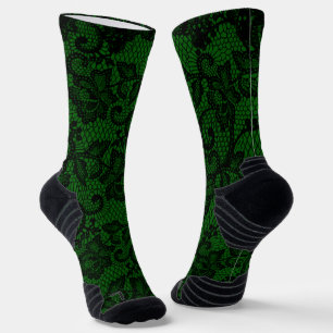 Grüne und schwarze Imitate Socken