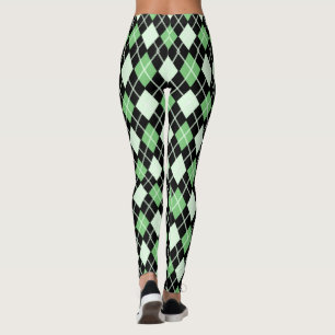 Grüne und schwarze Leggings