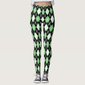 Grüne und schwarze Leggings (Vorderseite)