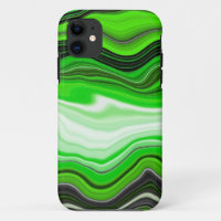Grüne und schwarze Marmor wie gestreifte Fluid Art