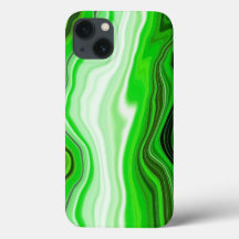 Grüne und schwarze Marmor wie gestreifte Fluid Art