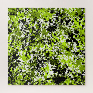 Grüne und schwarze Microgreens Puzzle