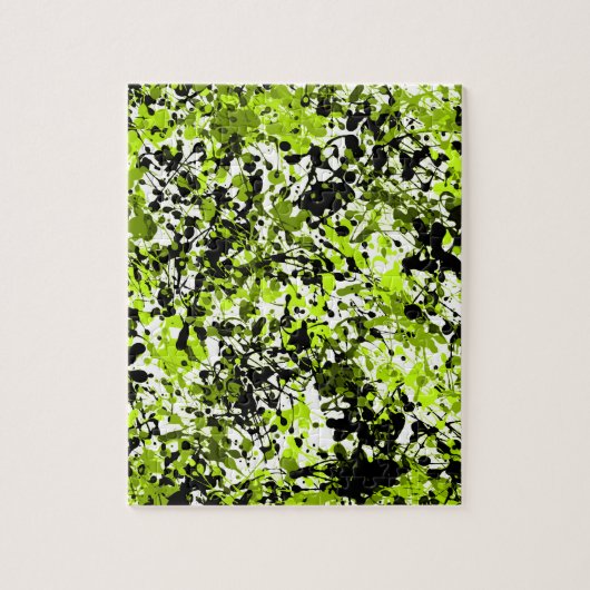 Grüne und schwarze Mikrogrün Puzzle (Vertikal)