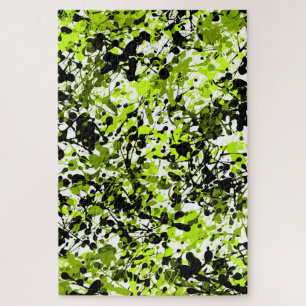 Grüne und schwarze Mikrogrün Puzzle