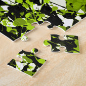 Grüne und schwarze Mikrogrün Puzzle (Seite)