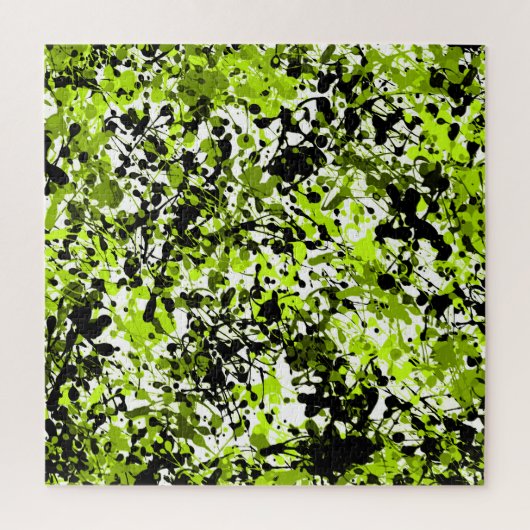 Grüne und schwarze Mikrogrün Puzzle (Vertikal)