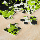 Grüne und schwarze Mikrogrün Puzzle (Seite)
