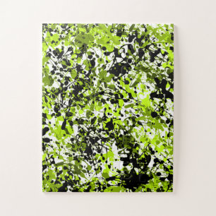 Grüne und schwarze Mikrogrün Puzzle