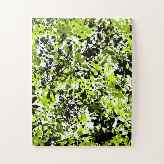 Grüne und schwarze Mikrogrün Puzzle (Vertikal)