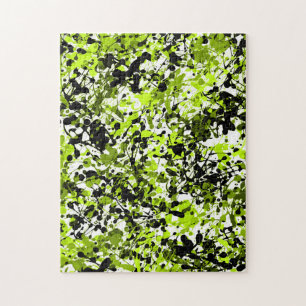 Grüne und schwarze Mikrogrün Puzzle