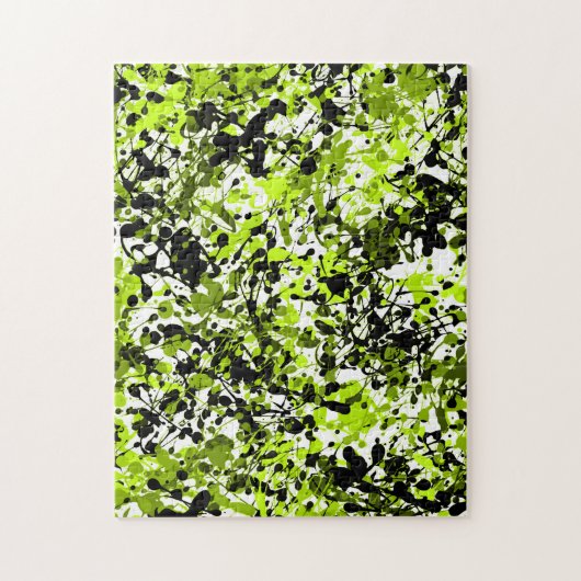 Grüne und schwarze Mikrogrün Puzzle (Vertikal)