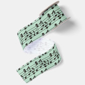 Grüne und schwarze Musik Satinband (Rückseite)