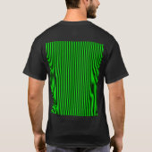 Grüne und schwarze Neonstreifen T-Shirt (Rückseite)