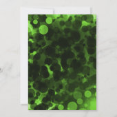 Grüne und schwarze Punkte Moderne schicke Party Ei Einladung (Rückseite)