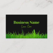 Grüne und schwarze Rasenpflege Visitenkarte (Vorderseite)